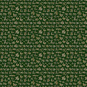 Tricoline Natal Ho Ho Dourado Fundo Verde, 50cm x 1,50mt