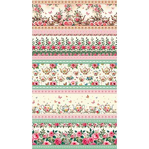 Tricoline Barrado Handmade, 100% Algodão, 50cm x 1,50mt