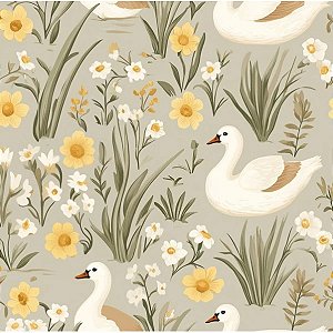 Tricoline Digital Swan NG, 100% Algodão, 50cm x 1,50mt