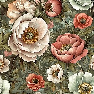 Tricoline Digital Exuber Salmão, 100% Algodão, 50cm x 1,50mt