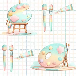 Tricoline Digital Pintura, 100% Algodão, 50cm x 1,50mt