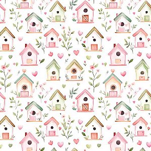 Tricoline Digital Casinha de Passarinho Pequena 50cm x 1,50m