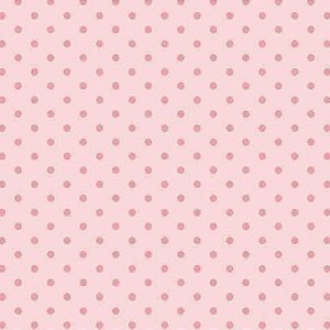 Tricoline Poá Tom Tom Rosa, 100% Algodão, 50cm x 1,50mt