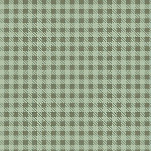 Tricoline Xadrez Tom Tom Verde Militar 100%Alg 50cm x 1,50mt