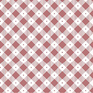 Tricoline Xadrez Diagonal Rose, 100% Algodão, 50cm x 1,50mt