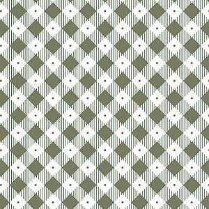 Tricoline Xadrez Diagonal Verde Militar, 50cm x 1,50mt