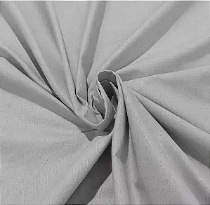 Tecido Linho Rústico Misto Cinza 70% Algodão 50cm x 1,50mt