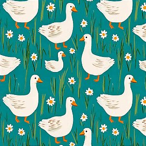 Tricoline Digital Ganso 2, 100% Algodão, 50cm x 1,50mt