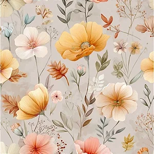 Tricoline Digital Encantos Flores, 100% Alg, 50cm x 1,50mt