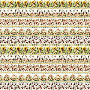 Tricoline Digital Barrado Lady Bees, 100% Alg. 50cm x 1,50mt