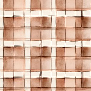 Tricoline Digital Butterbrown Xadrez 100% Alg, 50cm x 1,50mt