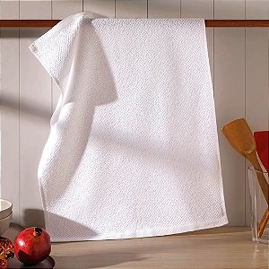 Pano de Copa Branco Felpudo Uni, 40cm x 60cm