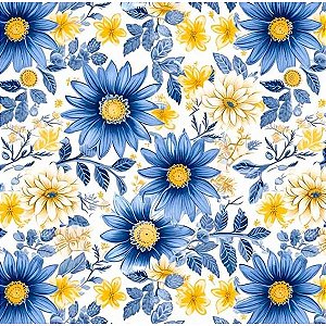 Tricoline Digital Floral 3 Bromelias, 100%Alg, 50cm x 1,50mt