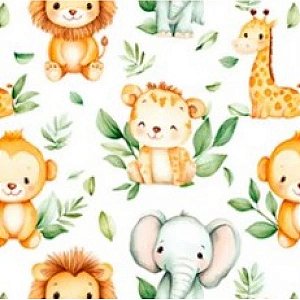 Tricoline Digital Selva Completa, 100%Algodão, 50cm x 1,50mt