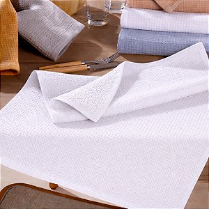 Pano de Copa Felpudo Favo Dupla Face Branco, 45cm x 65cm