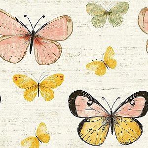 Tricoline Digital Happy Life Borboletas 100%Alg 50cm x 1,50m