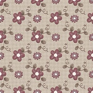 Tricoline Digital Floral Delicado Merlot, 50cm x 1,50mt