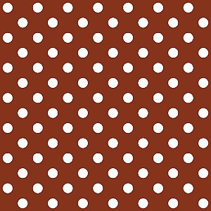 Tricoline Poá Médio Peri Branco F. Terracota, 50cm x 1,50mt