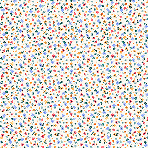 Tricoline Digital Micro Floral, 100% Algodão, 50cm x 1,50mt