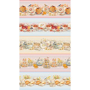 Tricoline Digital Barrado Chá Imperial, 50cm x 1,50mt