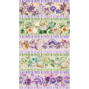 Tricoline Digital Barrado Cartas, 100%Algodão, 50cm x 1,50mt