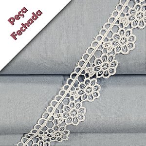 Renda Guipir Branco, GP-066 - Peça - Largura 3,3cm x 13,7mt