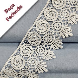 Renda Guipir Branco, GP-065 - Peça - Largura 7cm x 13,7mt