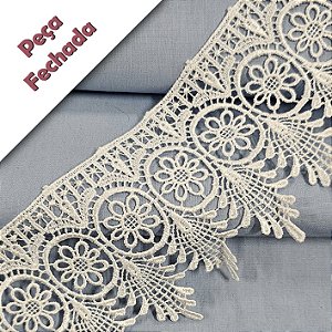 Renda Guipir Branco, GP-051 - Peça - Largura 8cm x 13,70mt