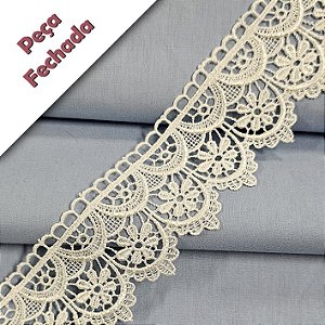 Renda Guipir Marfim, GP-049 - Peça - Largura 5cm x 13,70mt