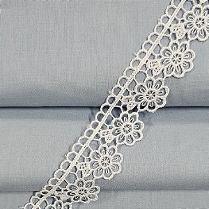 Renda Guipir Branco, GP-066 - Largura 3,3cm x 1mt