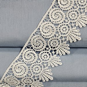Renda Guipir Branco, GP-065 - Largura 7cm x 1mt