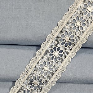 Renda Guipir Branco, GP-058 - Largura 4,7cm x 1mt