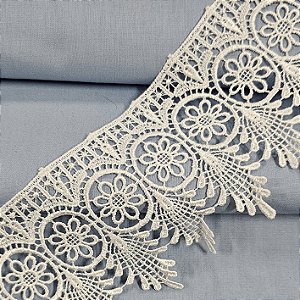 Renda Guipir Branco, GP-051 - Largura 8cm x 1mt