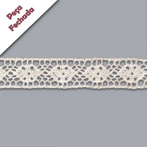 Renda de Algodão Branco, RA-003 - Peça - Largura 1,5cm x 10m