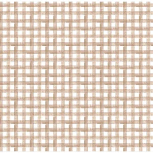 Tricoline Digital Xadrez Bege, 100% Algodão, 50cm x 1,50mt