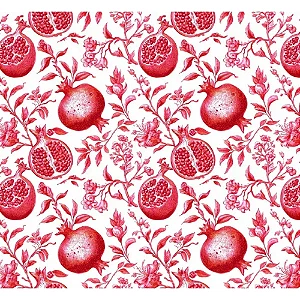 Tricoline Digital Romã Rosa, 100% Algodão, 50cm x 1,50mt