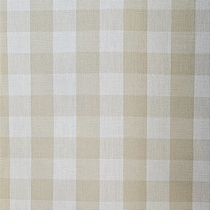 Tricoline Fio Tinto Xadrez 30XM Bege 100%Alg. 50cm x 1,50mt