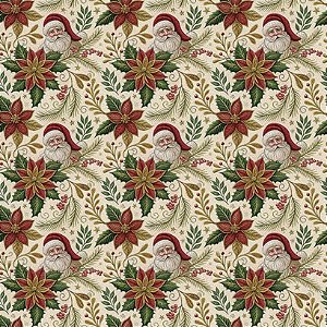 Tricoline Digital Natal EC Papai Noel, 100%Alg 50cm x 1,50mt