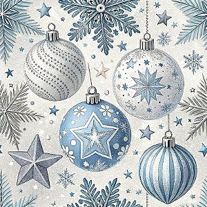 Tricoline Digital Natal BS Bolas, 100% Algodão 50cm x 1,50mt