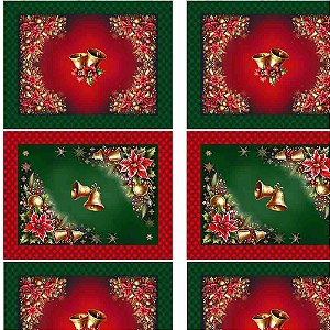 Sarja Digital Natal Jogo Americano 100%Alg 55cm x 1,50mt
