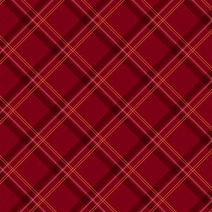 Tricoline Dig. Natal Xadrez Composê Vermelho, 50cm x 1,50mt