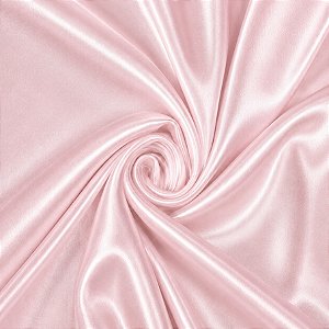 Tecido Cetim Liso Rosa Claro, 100% Poliéster 1mt x 1,50mt
