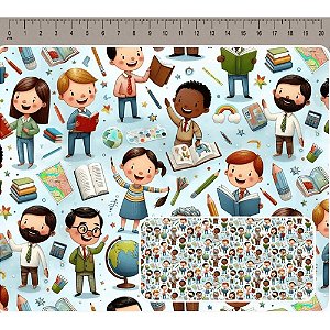 Tricoline Digital Professor e Livro, 100% Alg. 50cm x 1,50mt