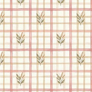 Tricoline Digital Xadrez com Flor 100%Algodão, 50cm x 1,50mt