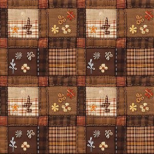 Tricoline Digital Foxy Patchwork, 100%Algodão, 50cm x 1,50mt