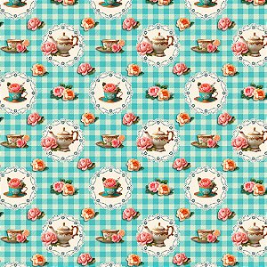Tricoline Camellia, 100% Algodão, 50cm x 1,50mt