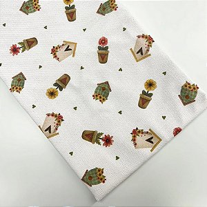 Pano de Copa Premium Estampado Alegria, 100%Alg, 50cm X 70cm