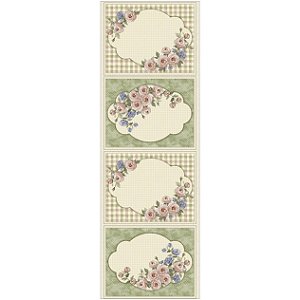 Tricoline Painel Jogo Americano Shabby Chic, 50cm x 1,50mt