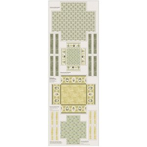 Tricoline Painel Cestinha de Café Margaridas, 50cm x 1,50mt