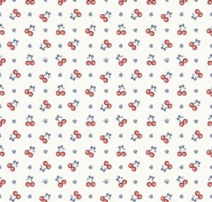 Tricoline Digital MIni Cerejinhas, 100%Algodão 50cm x 1,50mt